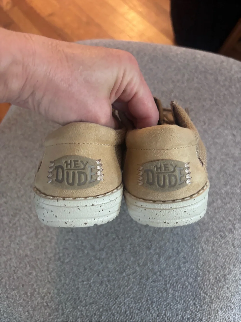 Hey Dude Kids Moccasins in Tan Suede